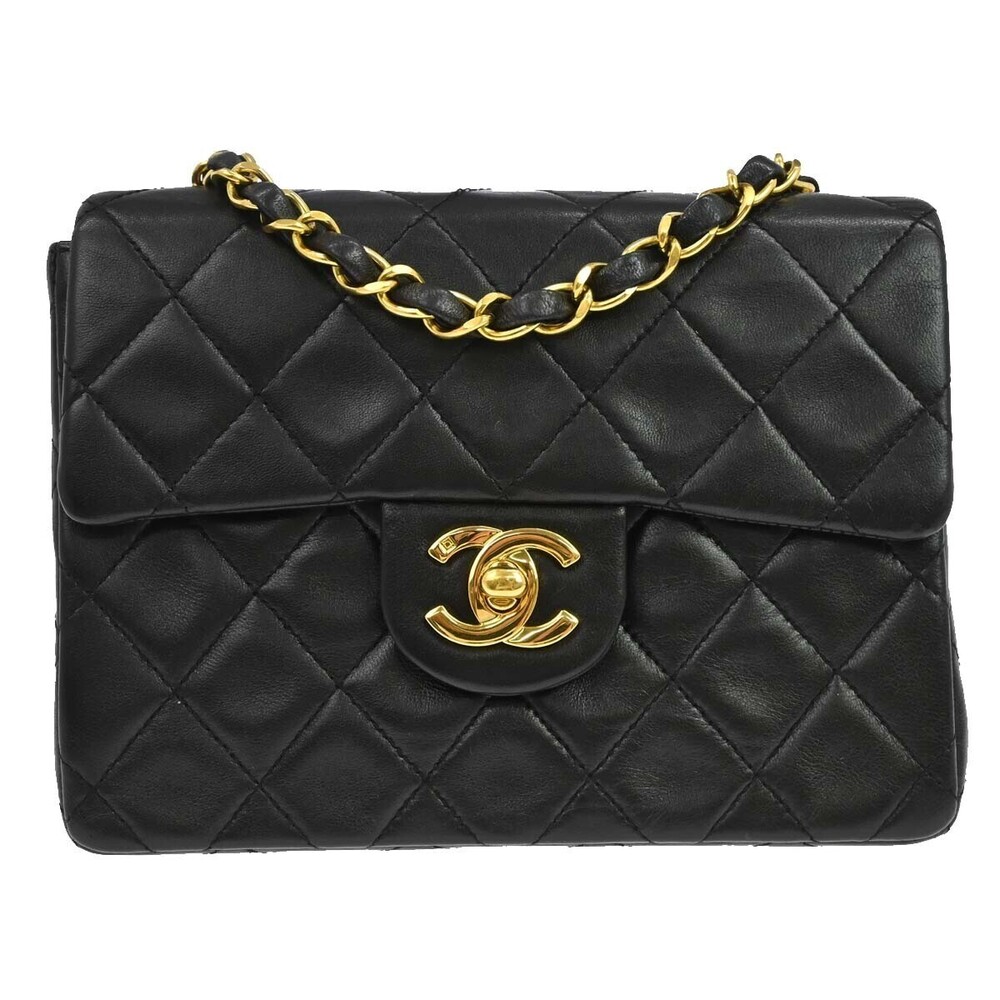 Chanel Vintage Square Classic Single Flap Quilted Lambskin Mini